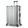 Cabinpro Lightweight Aluminum Frame Fashion Luggage Trolley Polycarbonate Hard Case Large Checked Luggage with 4 Quite 360&deg; Double Wheels CP001 Silver