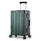 Cabinpro Lightweight Aluminum Frame Fashion Luggage Trolley Polycarbonate Hard Case Carry On Suitcase with 4 Quite 360&deg; Double Spinner Wheels CP001 Dark Green