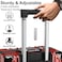 Cabinpro Lightweight Aluminum Frame Fashion Trolley Luggage Set of 3 Polycarbonate Hard Shell Suitcase with 4 Quite 360&deg; Double spinner wheels CP001 Maroon