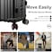 Cabinpro Lightweight Aluminum Frame Fashion Luggage Trolley Polycarbonate Hard Case Carry On Suitcase with 4 Quite 360&deg; Double Spinner Wheels CP001 Black