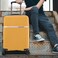 Cabinpro Hard Case Small Carry On Luggage Trolley For Unisex Polypropylene Lightweight 4 Double Wheeled Suitcase With Built In TSA Type Lock Travel Bag CP002 Yellow