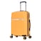 Cabinpro Hard Case Small Carry On Luggage Trolley For Unisex Polypropylene Lightweight 4 Double Wheeled Suitcase With Built In TSA Type Lock Travel Bag CP002 Yellow