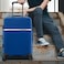 Cabinpro Hard Case Small Carry On Luggage Trolley For Unisex Polypropylene Lightweight 4 Double Wheeled Suitcase With Built In TSA Type Lock Travel Bag CP002 Sapphire Blue