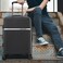 Cabinpro Hard Case Medium Checked Luggage Trolley For Unisex Polypropylene Lightweight 4 Double Wheeled Suitcase With Built In TSA Type Lock Travel Bag CP002 Black