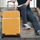 Cabinpro Hard Case Medium Checked Luggage Trolley For Unisex Polypropylene Lightweight 4 Double Wheeled Suitcase With Built In TSA Type Lock Travel Bag CP002 Yellow