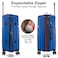 Cabinpro Hard Case Medium Checked Luggage Trolley For Unisex Polypropylene Lightweight 4 Double Wheeled Suitcase With Built In TSA Type Lock Travel Bag CP002 Sapphire Blue
