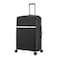 Cabinpro Hard Case Large Checked Luggage Trolley For Unisex Polypropylene Lightweight 4 Double Wheeled Suitcase With Built In TSA Type Lock Travel Bag CP002 Black
