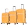 Cabinpro Hard Case Trolley Luggage Set of 3 For Unisex Polypropylene Lightweight 4 Double Wheeled Suitcase With Built In TSA Type Lock Travel Bag CP002 Yellow