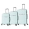 Cabinpro Hard Case Trolley Luggage Set of 3 For Unisex Polypropylene Lightweight 4 Double Wheeled Suitcase With Built In TSA Type Lock Travel Bag CP002 Mint