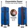 Cabinpro Hard Case Trolley Luggage Set of 3 For Unisex Polypropylene Lightweight 4 Double Wheeled Suitcase With Built In TSA Type Lock Travel Bag CP002 Sapphire Blue