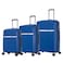 Cabinpro Hard Case Trolley Luggage Set of 3 For Unisex Polypropylene Lightweight 4 Double Wheeled Suitcase With Built In TSA Type Lock Travel Bag CP002 Sapphire Blue