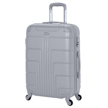 Senator Travel Bag Suitcase A1012 Hard Casing Medium Check-In Luggage Trolley 61cm Silver