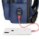 Hike Premium Durable Shoulder Backpack Water Resistant Two-Way Loader Expandable Casual Daypack with Built in USB Port for Men and Women, HK1905, Blue