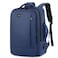 Hike Premium Durable Shoulder Backpack Water Resistant Two-Way Loader Expandable Casual Daypack with Built in USB Port for Men and Women, HK1905, Blue