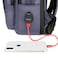 Hike Premium Durable Shoulder Backpack Water Resistant Two-Way Loader Expandable Casual Daypack with Built in USB Port for Men and Women, HK1905, Grey