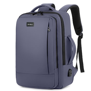 Hike Premium Durable Shoulder Backpack Water Resistant Two-Way Loader Expandable Casual Daypack with Built in USB Port for Men and Women, HK1905, Grey