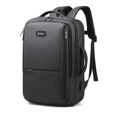 Hike Premium Durable 16.5-inch Backpack Water Resistant Laptop Daypack with Built in USB Port and Multi Compartments for Travel/Business/College/School, HK2102, Black