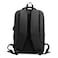 Hike Unisex Polyester Backpack 17.5-inch Water Resistant Computer Bag with Built in USB Port for Men and Women, HK2105, Black