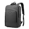 Hike Unisex Polyester Backpack 17.5-inch Water Resistant Computer Bag with Built in USB Port for Men and Women, HK2105, Grey