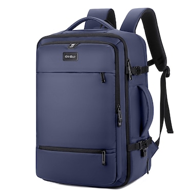 Hike Unisex Expandable Shoulder Backpack Water Resistant Laptop Daypack with 360&deg; Degree Opening and Separate Laptop Compartment for Travel/Business/College, HK2101, Blue