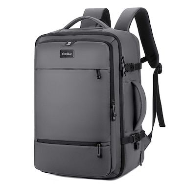 Hike Unisex Expandable Shoulder Backpack Water Resistant Laptop Daypack with 360&deg; Degree Opening and Separate Laptop Compartment for Travel/Business/College, HK2101, Grey