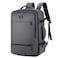 Hike Unisex Expandable Shoulder Backpack Water Resistant Laptop Daypack with 360&deg; Degree Opening and Separate Laptop Compartment for Travel/Business/College, HK2101, Grey