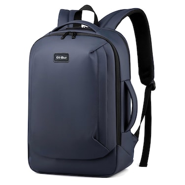 Hike Durable Polyester Backpack Water Resistant Two Way Loader 17-inch Daypack with Built in USB Port for Men and Women, HK2104, Blue