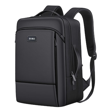 Hike Durable Laptop Backpack Expandable Water-Resistant Shoulder Daypack with Built in USB port for Travel/Business/College/ School, HKV1, Black