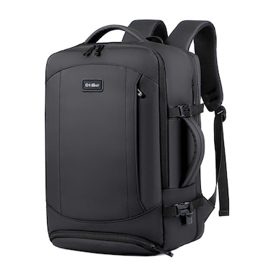 Hike Unisex Premium Expandable Shoulder Backpack Water Resistant Laptop Daypack with Built in USB Port and Separate Laptop Compartment for Travel/Business/College, HKY2103, Black