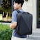 Hike Semi Hard Laptop Backpack with Built in combination lock and USB port Water Resistant 17-inch Unisex Daypack for Travel, Office and Business, HK605, Black