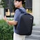 Hike Semi Hard Laptop Backpack with Built in combination lock and USB port Water Resistant 17-inch Unisex Daypack for Travel, Office and Business, HK605, Blue