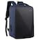 Hike Semi Hard Laptop Backpack with Built in combination lock and USB port Water Resistant 17-inch Unisex Daypack for Travel, Office and Business, HK605, Blue