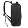 Hike Semi Hard 16-inch Unisex Laptop Backpack with Built in Combination lock and USB/ Headphone Port Daypack for Travel, Office and Business, HK2252, Black
