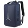 Hike Semi Hard 16-inch Unisex Laptop Backpack with Built in Combination lock and USB/ Headphone Port Daypack for Travel, Office and Business, HK2252, Blue