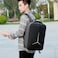 Hike Semi Hard 17-inch Unisex Laptop Backpack with Built in Combination lock and USB/ Headphone Port Daypack for Travel, Office and Business, HK2020, Grey
