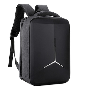 Hike Semi Hard 17-inch Unisex Laptop Backpack with Built in Combination lock and USB/ Headphone Port Daypack for Travel, Office and Business, HK2020, Grey