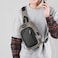 Hike Crossbody Sling Bag Synthetic Water Resistant Unisex Small Shoulder Bag with Built in USB Port for Business Travel Outdoor Shopping, HK2032, Light Grey