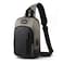 Hike Crossbody Sling Bag Synthetic Water Resistant Unisex Small Shoulder Bag with Built in USB Port for Business Travel Outdoor Shopping, HK2032, Light Grey