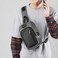 Hike Crossbody Sling Bag Synthetic Water Resistant Unisex Small Shoulder Bag with Built in USB Port for Business Travel Outdoor Shopping, HK2032, Dark Grey