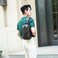 Hike Unisex Crossbody Bag Water Resistant Anti-Theft Shoulder Bag with Built in USB Port and 3-Digit Combination lock for Business Travel Outdoor Shopping, HKSBYG, Green
