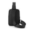 Hike Unisex Cross Body Chest Bag Synthetic Water-Resistant Scratch Resistant Small Shoulder Sling Bag for Business Travel Outdoor Shopping, HK9004, Black