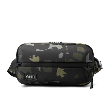 Hike 11-inch Waist Bag Anti-Theft Water Resistant Shock Proof Business Leisure Crossbody Chest Bag for Men and Women, HK2121, Camouflage