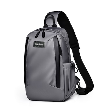 Hike Unisex Durable Cross-body Bag Water Resistant Anti-Theft Unisex Sling bag for Travel School College Business Shopping Outdoor, HK3321, Grey