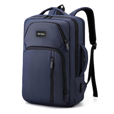 Hike Unisex Durable Laptop Backpack Water Resistant Casual Daypack with Built in USB Port for Travel/Business/College/School, HK2109, Blue