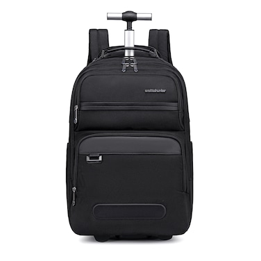 Arctic Hunter Professional Rolling Backpack, 19.5 Inch Water Resistant Backpack Trolley with 360&deg; Degree Opening for Office Travel Business School, LG00656-1, Black