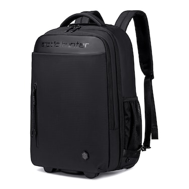 Arctic Hunter Durable Professional Rolling Backpack, Light Weight Water Resistant 19 Inch Backpack Trolley with 360&deg; Degree Opening for Office Travel Business School LG000657 Black