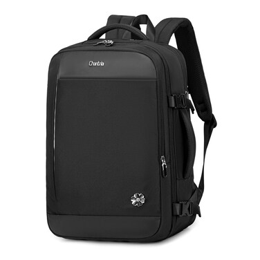 Chantria Expandable Premium Travel Backpack Water Resistant Multifunctional Backpack with Built in USB port and Headphone Jack for Women CB00606 Black
