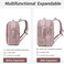 Chantria Expandable Premium Travel Backpack Water Resistant Multifunctional Backpack with Built in USB port and Headphone Jack for Women CB00606 Light Pink