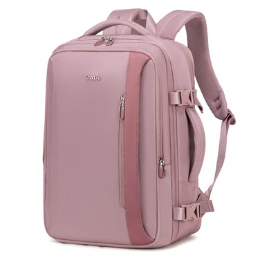 Chantria Expandable Laptop Backpack for Women Water Resistant Multifunctional Anti-Theft Backpack with 180&deg; Opening and Water-Proof Compartment CB00617 Pale Mauve