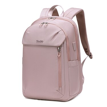 Chantria Premium Lightweight Laptop Backpack for Women Water Resistant Multifunctional Anti-Theft Daypack with Built in USB Port CB00633 Light Pink